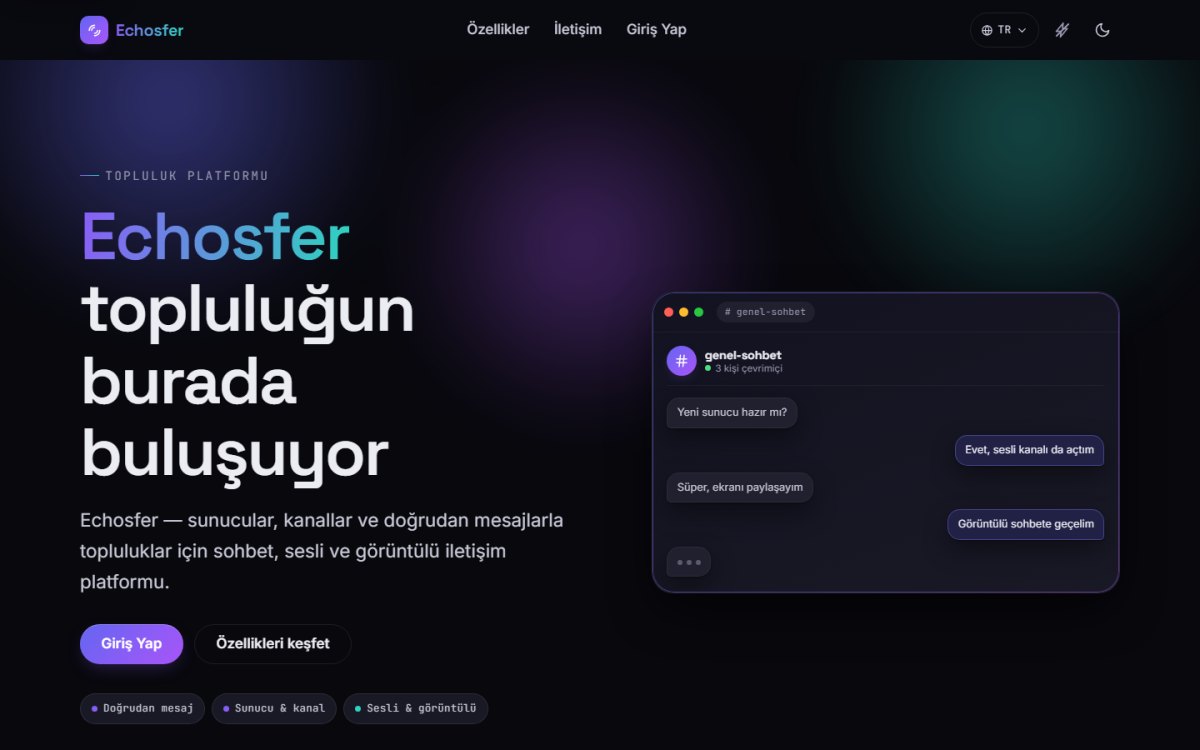 Echosfer — Gerçek Zamanlı Topluluk Platformu
